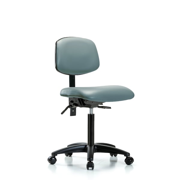 Vinyl Chair, Med Bench, Tilt, Casters, Storm