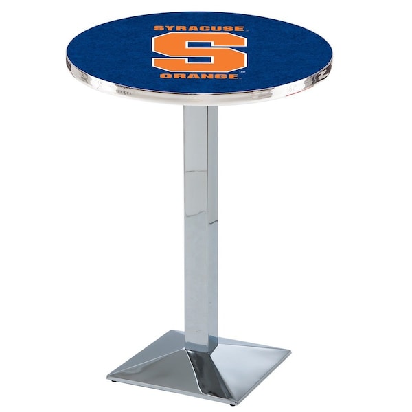 42" Chrome Syracuse Pub Table, 36" dia. Top