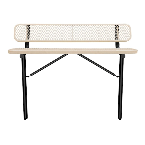 Bench/Back, Ingroud Mount, 6ft., Sandstone