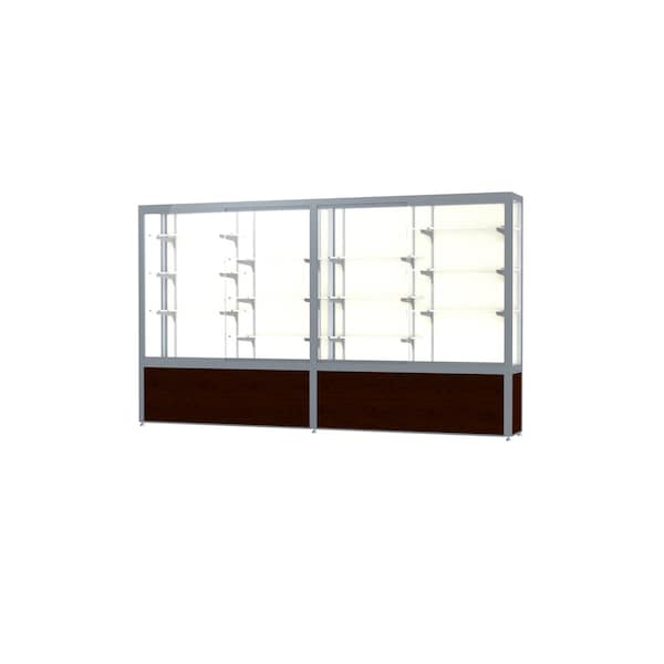 Display Case 120x66x16, Satin, Walnut