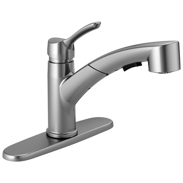 Collins Single Handle Tract-Pack Pull-Out Kitchen Faucet