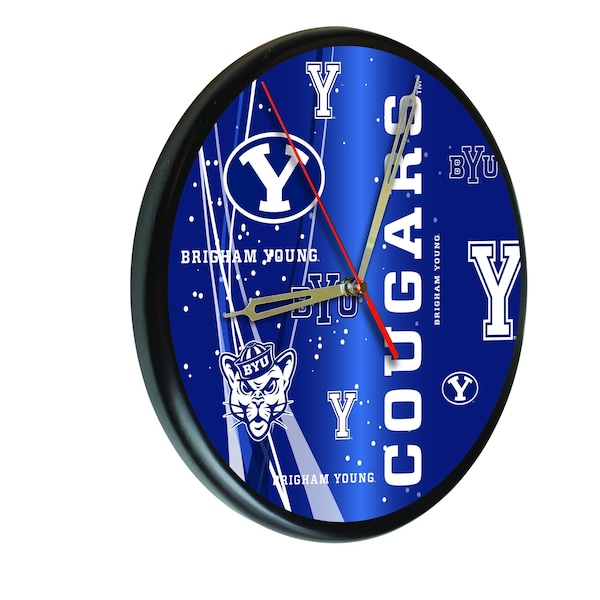 Brigham Young University 13" Solid Wood Clock