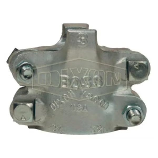 Boss 4-Bolt Clamp, 3-32/64 to 3-60/64 in Nominal, Iron Band, Domestic