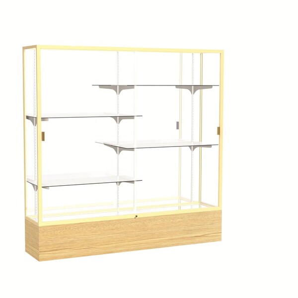 Floor Display Case 72x72x16, Mirror, Champange