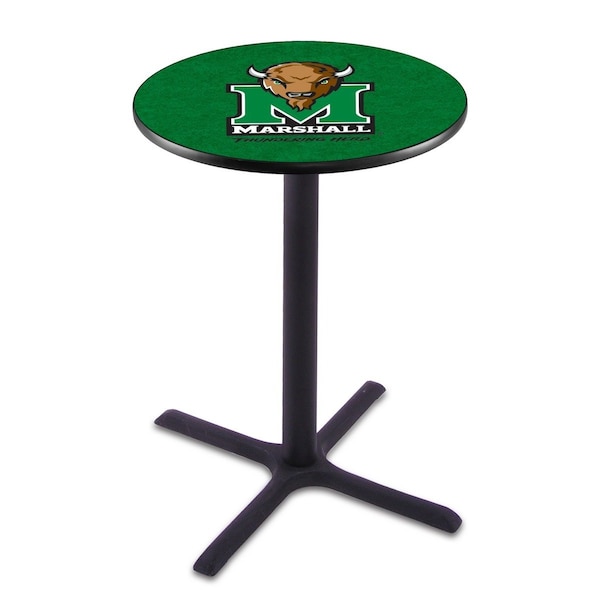 42" Blk Wrinkle Marshall Pub Table, 36" dia. Top