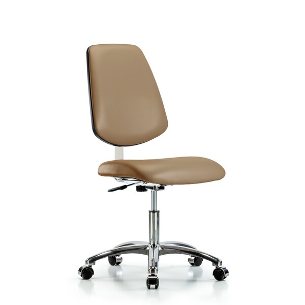 Clean Room Chair 18" to 23" Height, Vinyl, Taupe