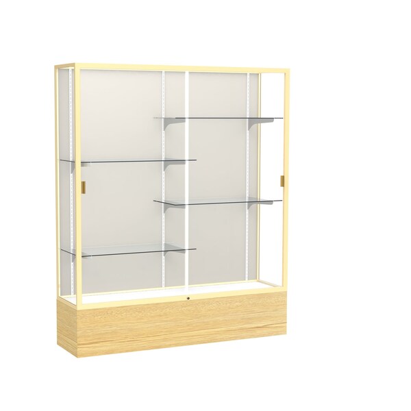 Floor Display Case 60x72x16, Plaque, Champange