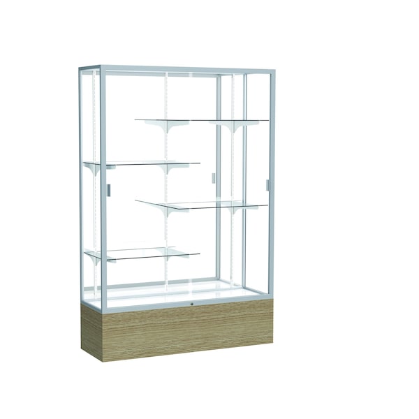 Reliant Floor Case, Mirror Back, Satin, 48"W x 72"H x 16"D