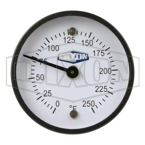 Surface Mount Magnetic Thermometer, 0 to 250DegF, +/- 2%