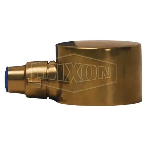 The Right Connection Fire Hose Cap, 2-1/2 in Nominal, BRIT End Style, Brass, Domestic