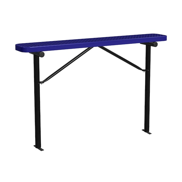 Bench w/o Back, Ingroud Mount, 6ft., Navy