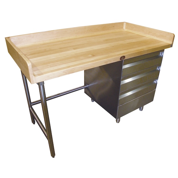 Bakers Top Work Table 48 in.W x 30 in.D 1-3/4 in. thick wood top
