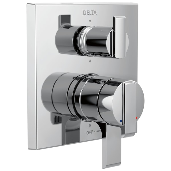 Ara Angular Modern Monitor 17 Series Valve Trim with 6-Setting Integrated Diverter