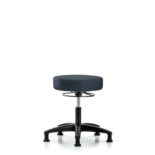 Desk Stool, Vinyl, Glides, Nav