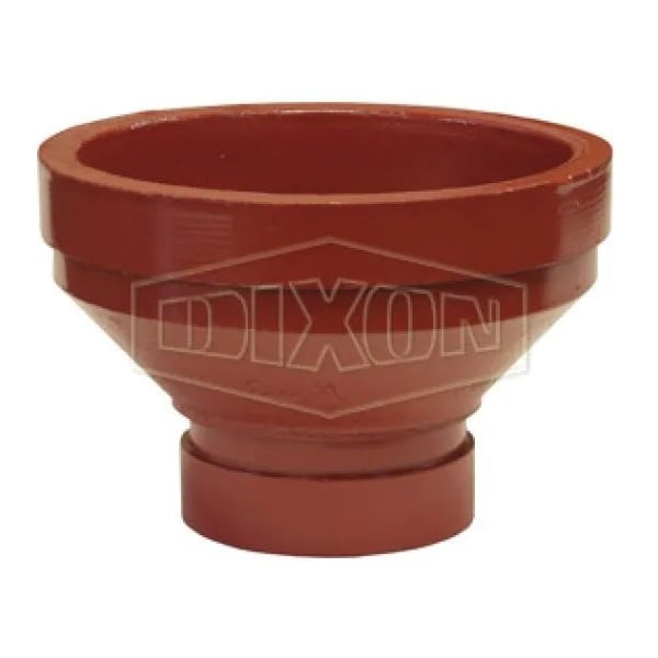 RA Series Reducing Adapter, 4 x 2-1/2 in Nominal, Grooved End Style, Ductile Iron, Import