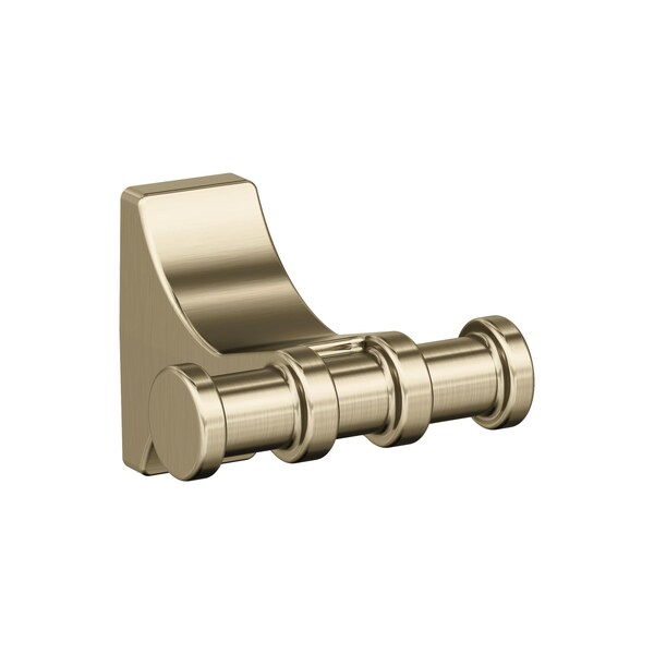 Davenport Golden Champagne Transitional Double Robe Hook