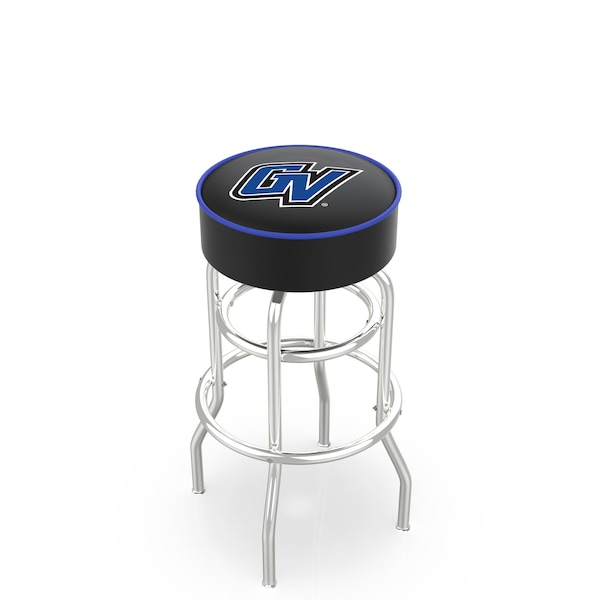 25" Grand Valley State Cushion Seat, 2-Ring Chrome Swivel Bar Stool