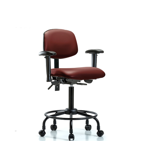 Vinyl Chair, Vinyl, Adjustable Arms