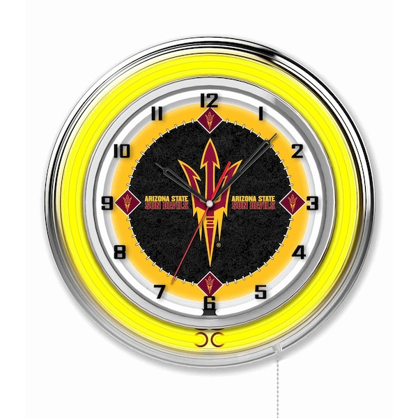 Arizona State University Double Neon 19" Clock Pitchfork