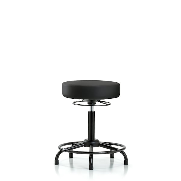 Bench Stool, Med, Vinyl, RT, Glides, BLK