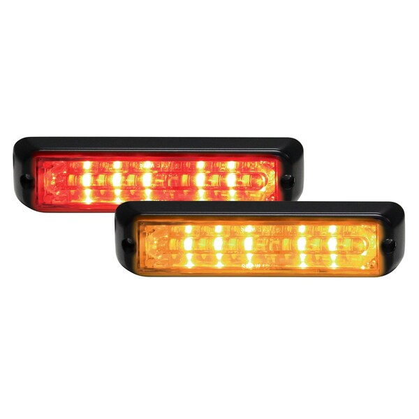 Chase Warning, 12 LED, 6 Red, 6 Amber