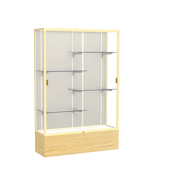 Floor Display Case 48x72x16, Plaque, Champange