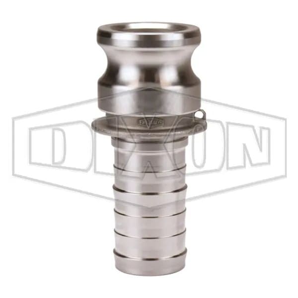 Boss-Lock Type E Cam and Groove Adapter, 6 in, Male Adapter x Hose Shank, 316 SS, Domestic