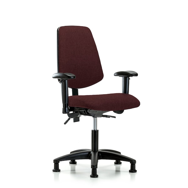 Desk Chair Fab Desk Chair, Med, Bk, Tilt AA Glds, Bur, Adjustable Arms, 19" to 24" Height, Fabric