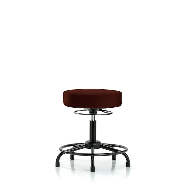 Desk Stool, Vinyl, RT, Glides, Burg