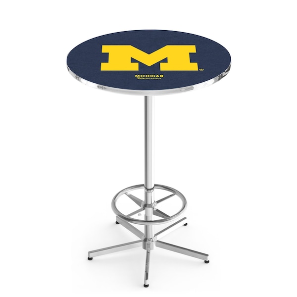 42" Chrome Michigan Pub Table, 36" dia. Top