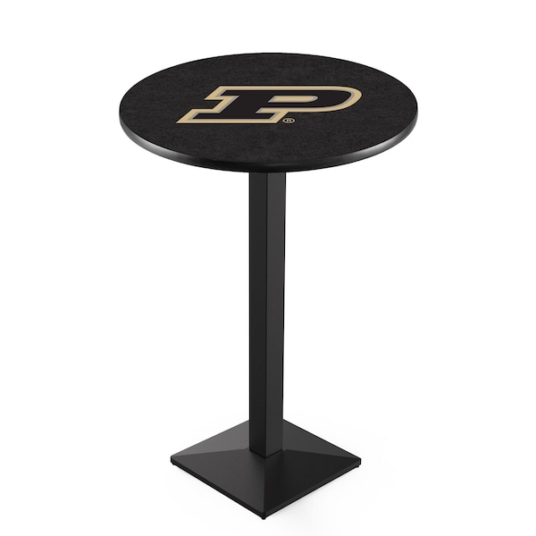 42" Blk Wrinkle Purdue Pub Table, 36" dia. Top