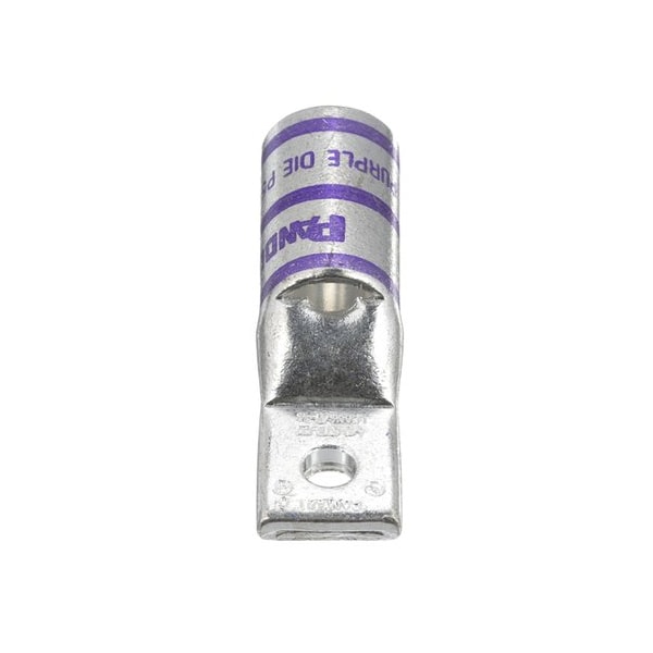 One-Hole Compression Lug, Standard Barrel, Copper, Purple